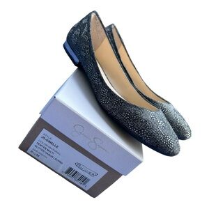 Super sparkle black fancy flats. Jessica Simpson